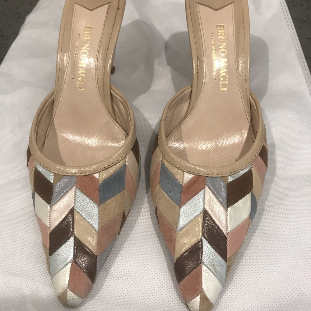 Vintage Bruno Magli Kitten Heel Mules
